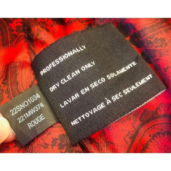 Guess XS Women's Red Wool-Blend Jacket with Hood  Vintage 80s Retro Style - Picture 9 of 12